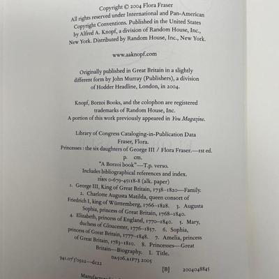 Princesses, The Six daughters of George III, Flora Fraser