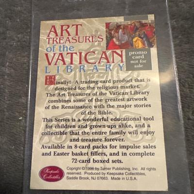 ART TREASURES OF THE VATICAN LIBRARY 1996 Turner publications PROMO CARD