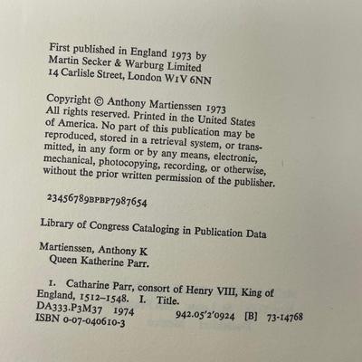 Queen Katherine Parr, Anthony Martiessen