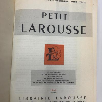 Petit Larousse 1962 Edition.
