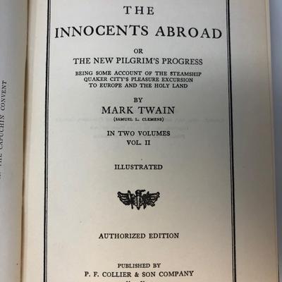 Mark Twain:The Innocents Abroad. E.F. Collier Edition