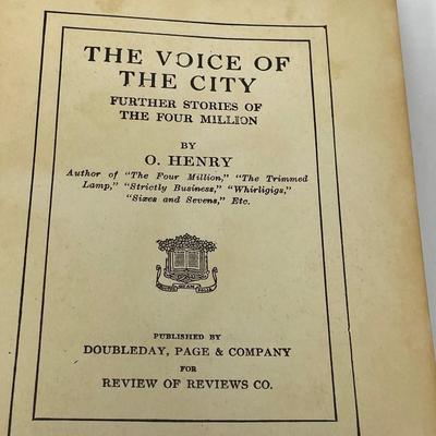 O' Henry: The Voice of the City. 1908 Edition