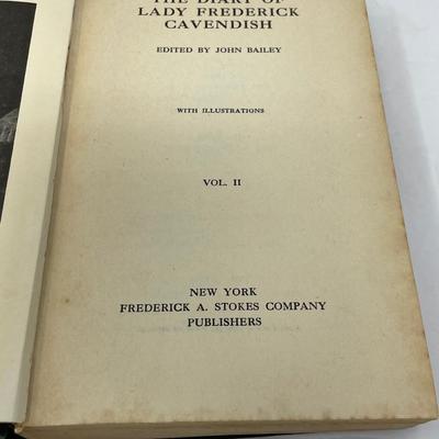 John Bailey: The Diary of Lady Frederick Cavendish. 1927 Edition. Vol 2 only
