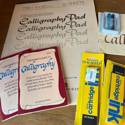 H6- Calligraphy ones, nibs, ink, paper