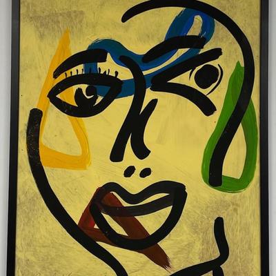 Peter  Keil Original (B. 1942) - Oil Abstract Painting on Board / COA