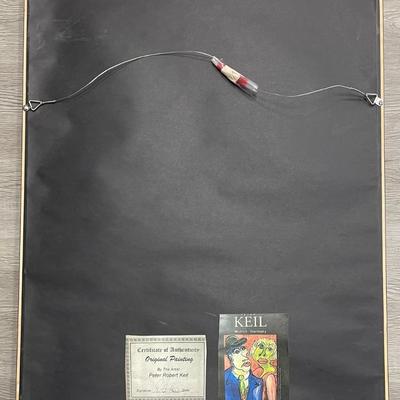Peter  Keil Original (B. 1942) - Oil Abstract Painting on Board / COA