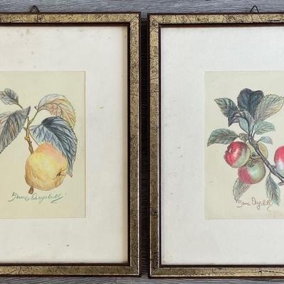 Pair of Signed Bruna Angelili Lithographs