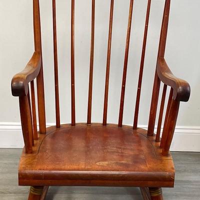 Rocking Chair Stamped Nichols Co. Gardner MA