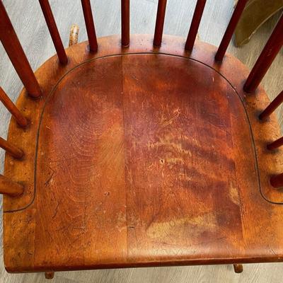 Rocking Chair Stamped Nichols Co. Gardner MA