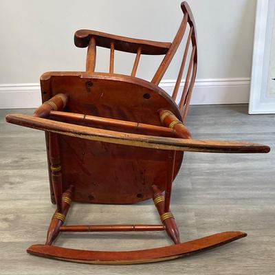 Rocking Chair Stamped Nichols Co. Gardner MA