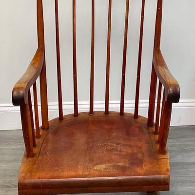 Rocking Chair Stamped Nichols Co. Gardner MA