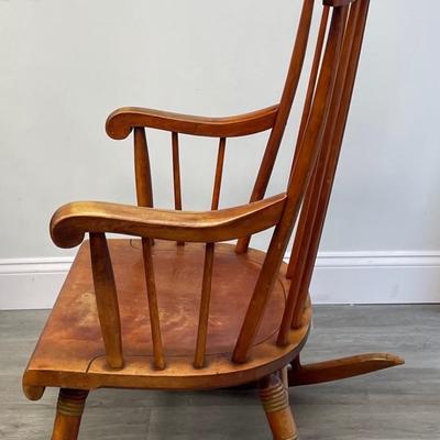 Rocking Chair Stamped Nichols Co. Gardner MA