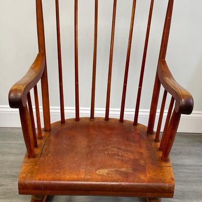 Rocking Chair Stamped Nichols Co. Gardner MA