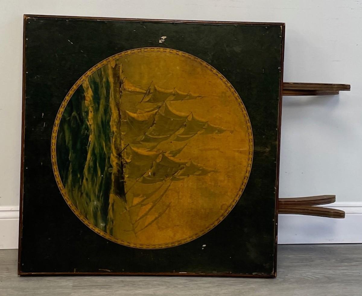 Antique Folding Bridge Table