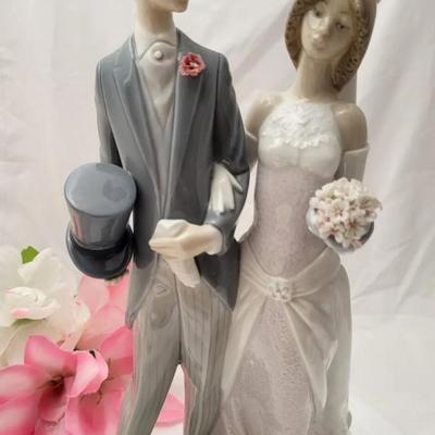 LLADRO #1404 MATRIMONY BRIDE & GROOM WEDDING DAY FIGURINE PORCELAIN
