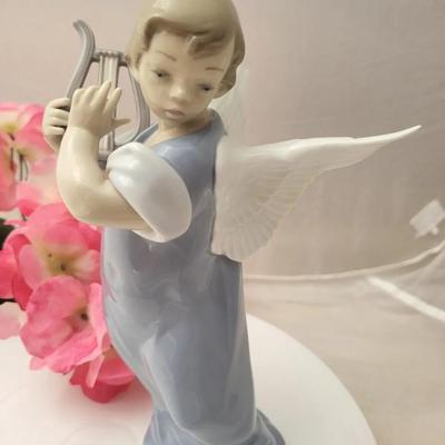 RARE Lladro 5493 Angel with Lute