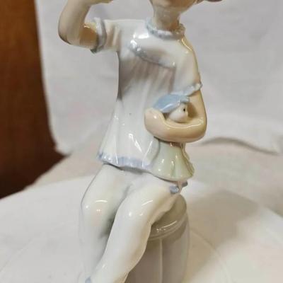 Vintage Lladro Nao Boy w/ Rocking Chair Pajama Baby Youth Figurine