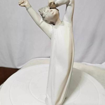 Vintage Boy Yawning Lladro Nau Figurine