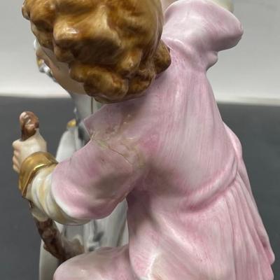 L&M Cornucopia Porcelain Vase Figurine