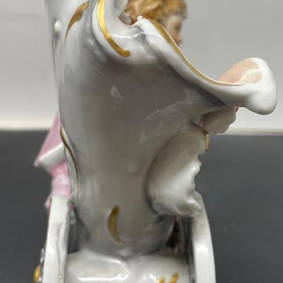 L&M Cornucopia Porcelain Vase Figurine