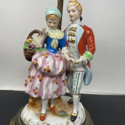 Pair Victorian Dancers Table Lamp