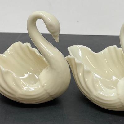 Twin Porcelain Swans