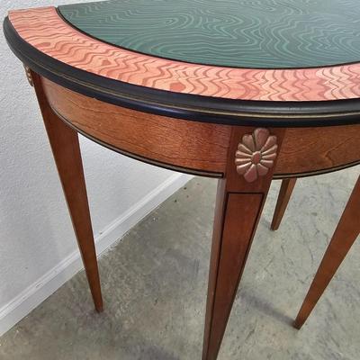 Fancy Painted Demilune Table (G-JS)