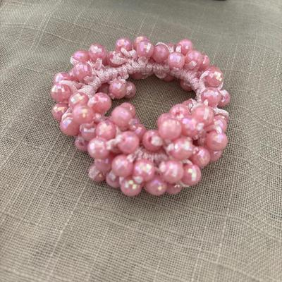 Light pink adjustable beaded bracelet