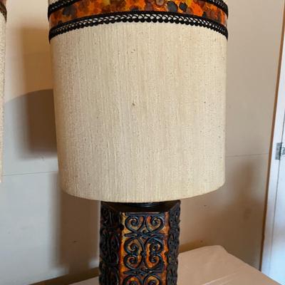 MID-CENTURY PATTERNED LAMPS