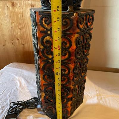 MID-CENTURY PATTERNED LAMPS