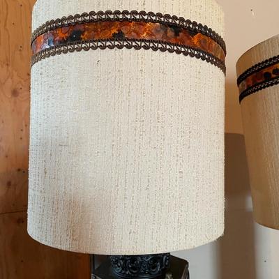 MID-CENTURY PATTERNED LAMPS