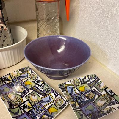 K18- Gold Wilton aluminum bowl, Tang pitcher, more