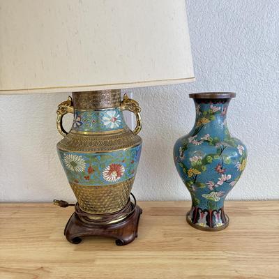 Cloisonné Lamp and Vase (G-TF)