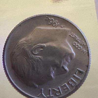 1964 D Dime average circulated Roosevelt U S