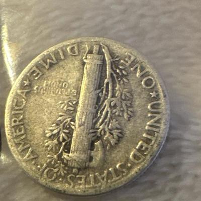 1944 MERCURY SILVER DIME VF