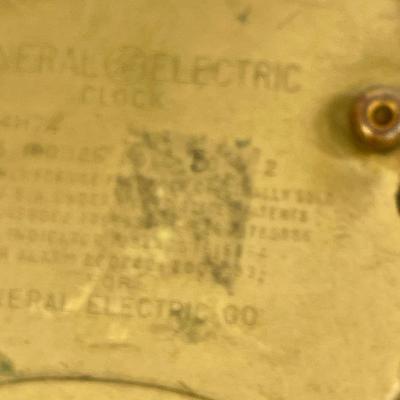 Clock RETRO MCM General Electric Copper faced backlit