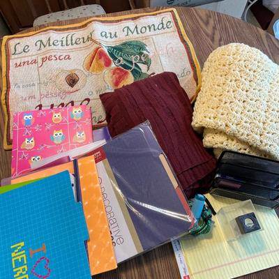 LC2- afghans, rug, folders. Misc