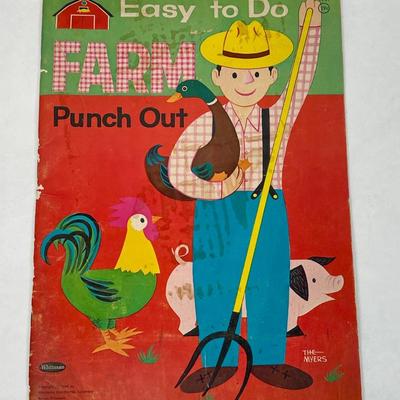1963 Whitman Easy To Do Punch Out Book