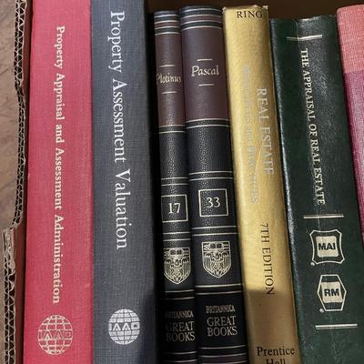 2 BOXES OF BOOKS ON REAL ESTATE, POEMS AND NATURE