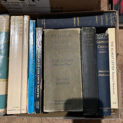 2 BOXES OF BOOKS ON REAL ESTATE, POEMS AND NATURE