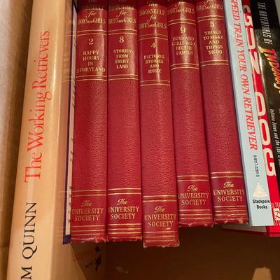 5 VOLUMES OF THE BOOKSHELF FOR BOYS AND GIRLS PLUS RETRIEVER TRAINING