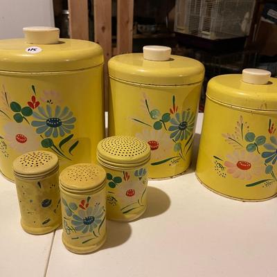 Vintage Ransburg Canister & Shakers Set