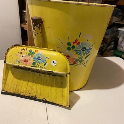 Vintage Ransburg Trash Can & Dustpan
