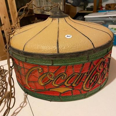 Vintage Plastic Coca Cola Swag Lamp