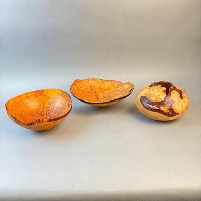 1055 Set of Three Overpeck White Birch Homer Alaska Bowls