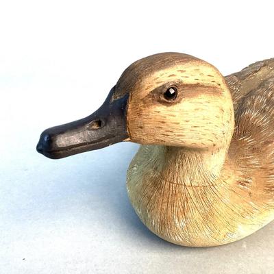1059 Hand carved Green Winged Teal Hen Decoy by Ed Cassidy