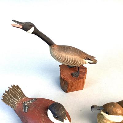 1060 Set of Three Hand carved Miniature Decoys by David & Mary Price 1979