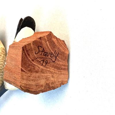 1060 Set of Three Hand carved Miniature Decoys by David & Mary Price 1979