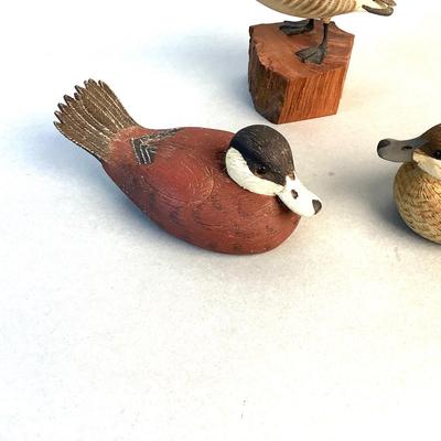 1060 Set of Three Hand carved Miniature Decoys by David & Mary Price 1979