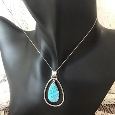 Large JN Sterling Pendant With 925 Chain